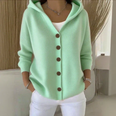 Felicia - Trendy Knitted Cardigan with Hood