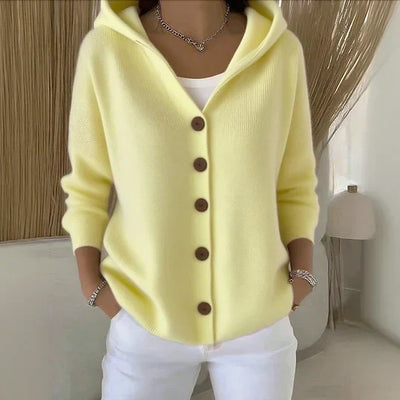 Felicia - Trendy Knitted Cardigan with Hood