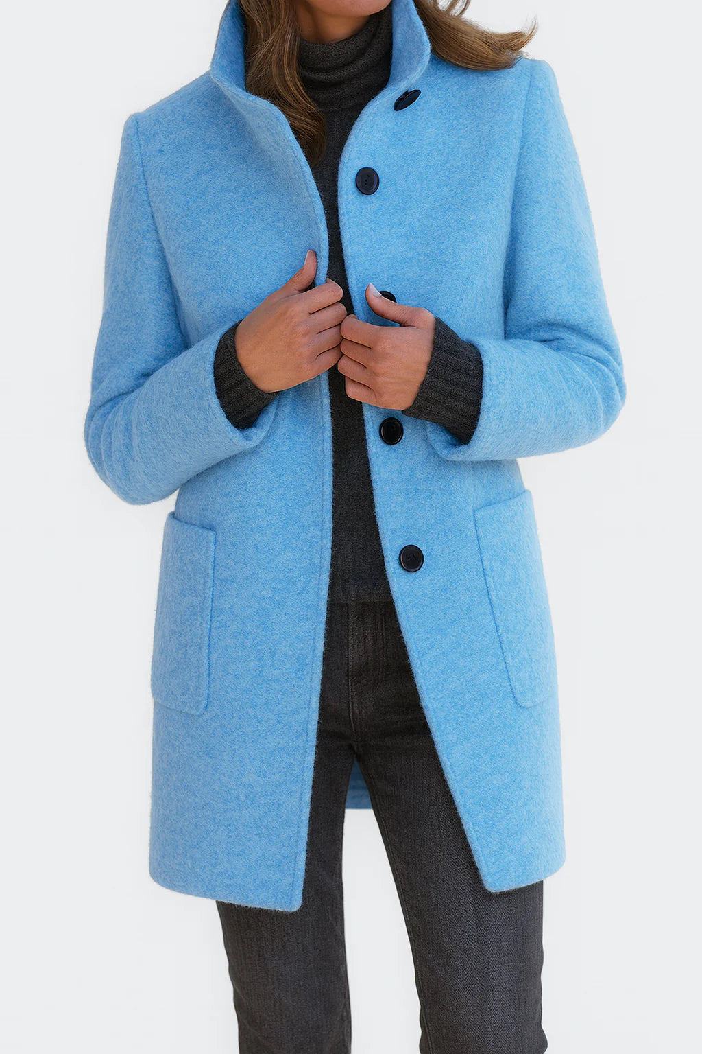 Saskia - Women’s Coat with High Collar