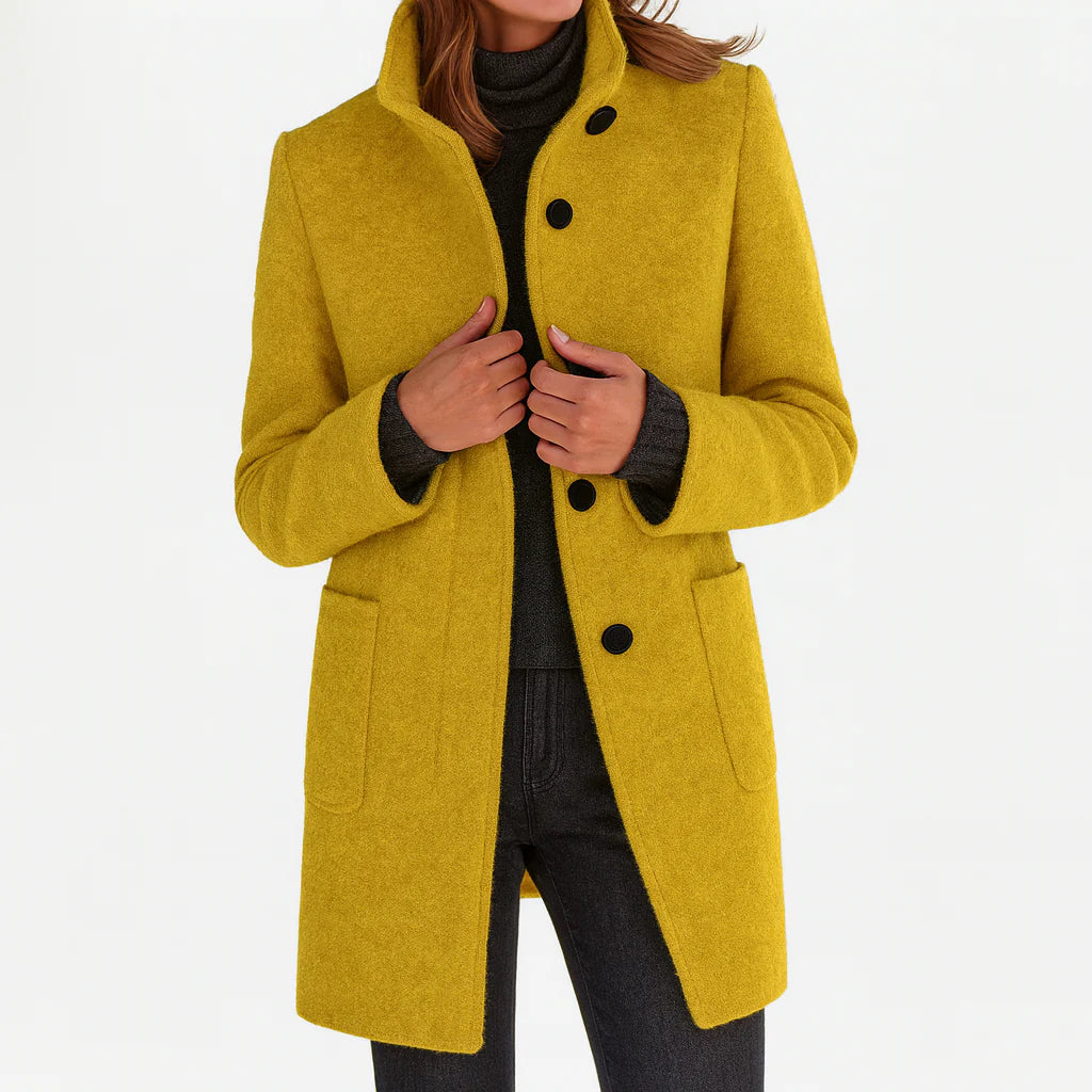 Saskia - Women’s Coat with High Collar
