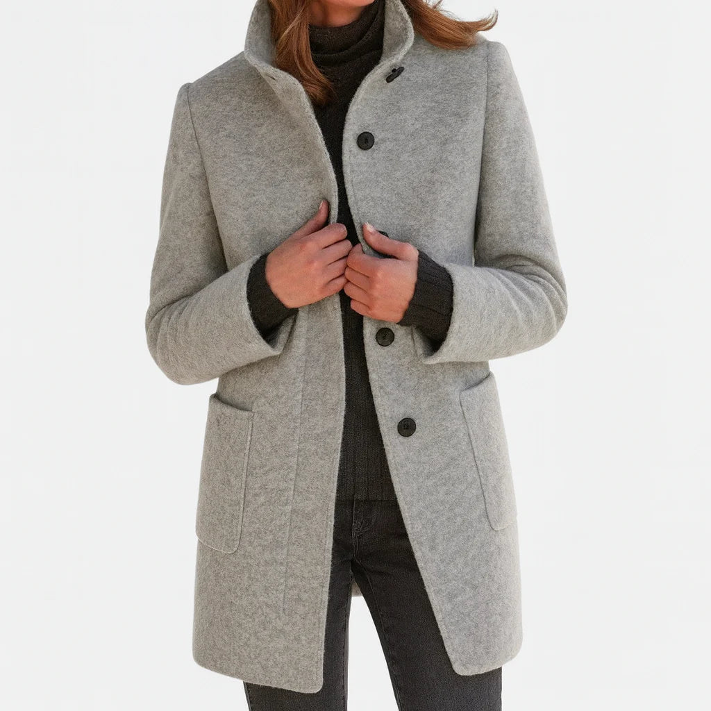 Saskia - Women’s Coat with High Collar