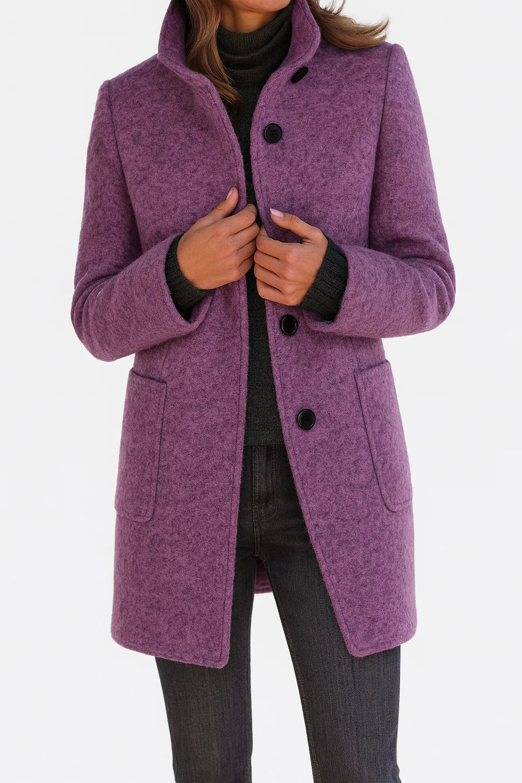 Saskia - Women’s Coat with High Collar