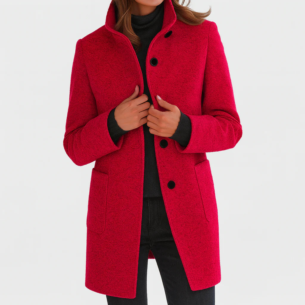 Saskia - Women’s Coat with High Collar