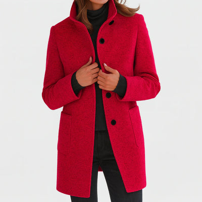 Saskia - Women’s Coat with High Collar
