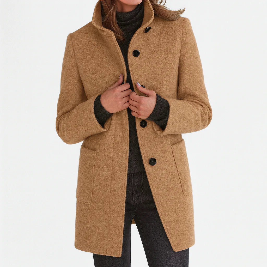 Saskia - Women’s Coat with High Collar
