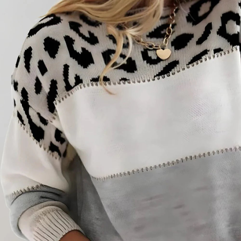 Amélie - Leopard Print Casual Sweater