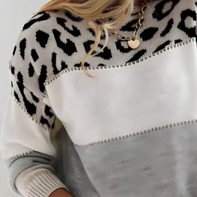 Amélie - Leopard Print Casual Sweater