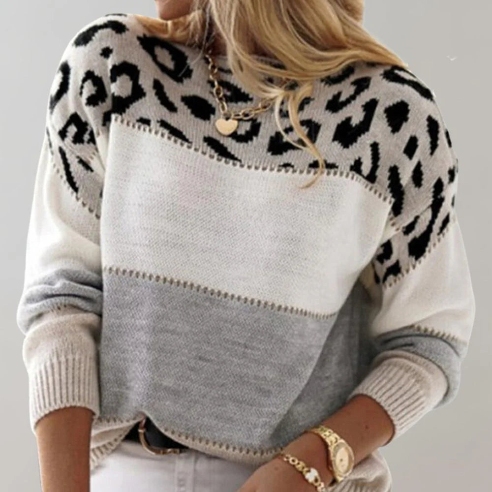 Amélie - Leopard Print Casual Sweater