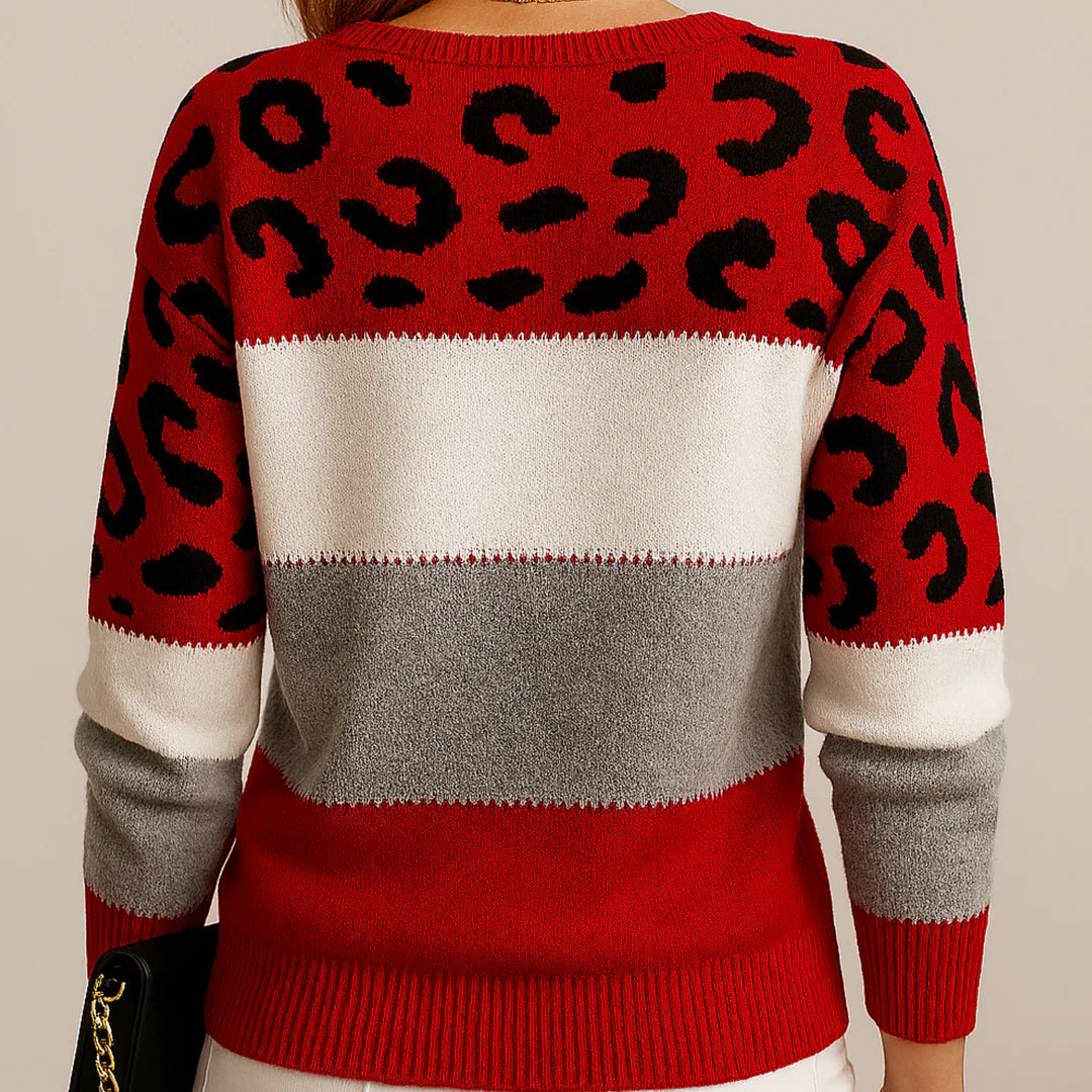Amélie - Leopard Print Casual Sweater