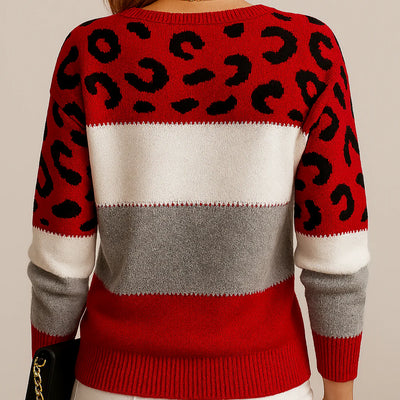 Amélie - Leopard Print Casual Sweater