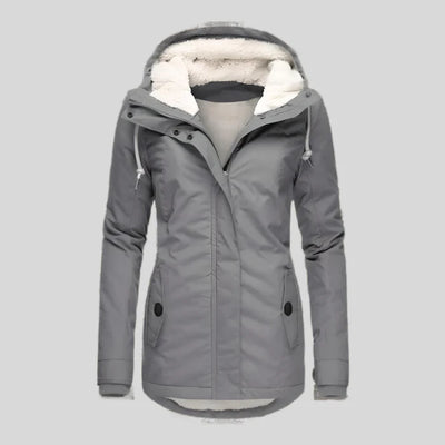 Laura - Waterproof Long Jacket with Hood and Lining